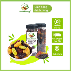 Nho Khô Tự Nhiên Nhà Healthy – Ngọt Thanh, Dẻo Mềm, Healthy Mỗi Ngày