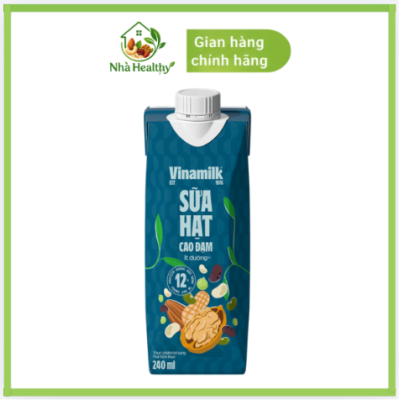 Sữa hạt Vinamilk đậu nành hạt óc chó ít đường