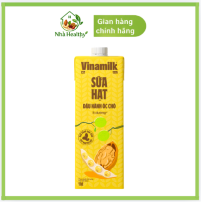 Sữa hạt Vinamilk đậu nành hạt óc chó ít đường