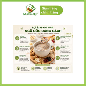 lợi ích của việc pha ngũ cốc đúng cách, giúp giữ nguyên dưỡng chất, hỗ trợ hấp thu dinh dưỡng và cung cấp năng lượng cho hoạt động hằng ngày.