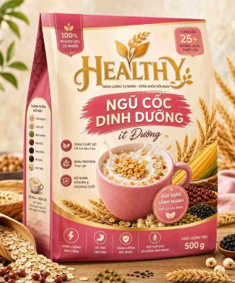 HEALTHY Ngũ cốc dinh dưỡng từ yến mạch, gạo lứt, đậu xanh, đậu đỏ, đậu đen, mè đen và hạt sen