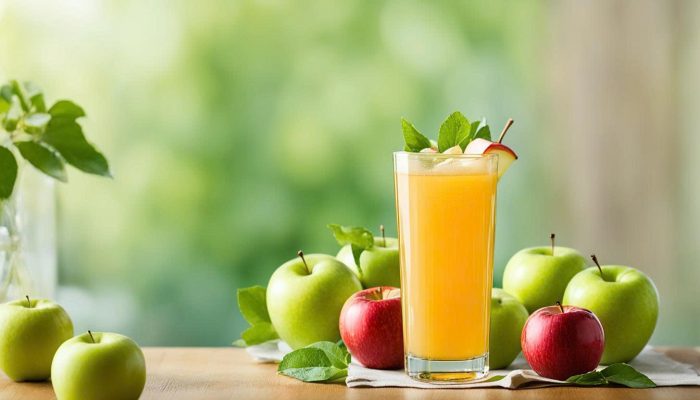 Nước ép táo nguyên chất từ táo tươi giàu vitamin.